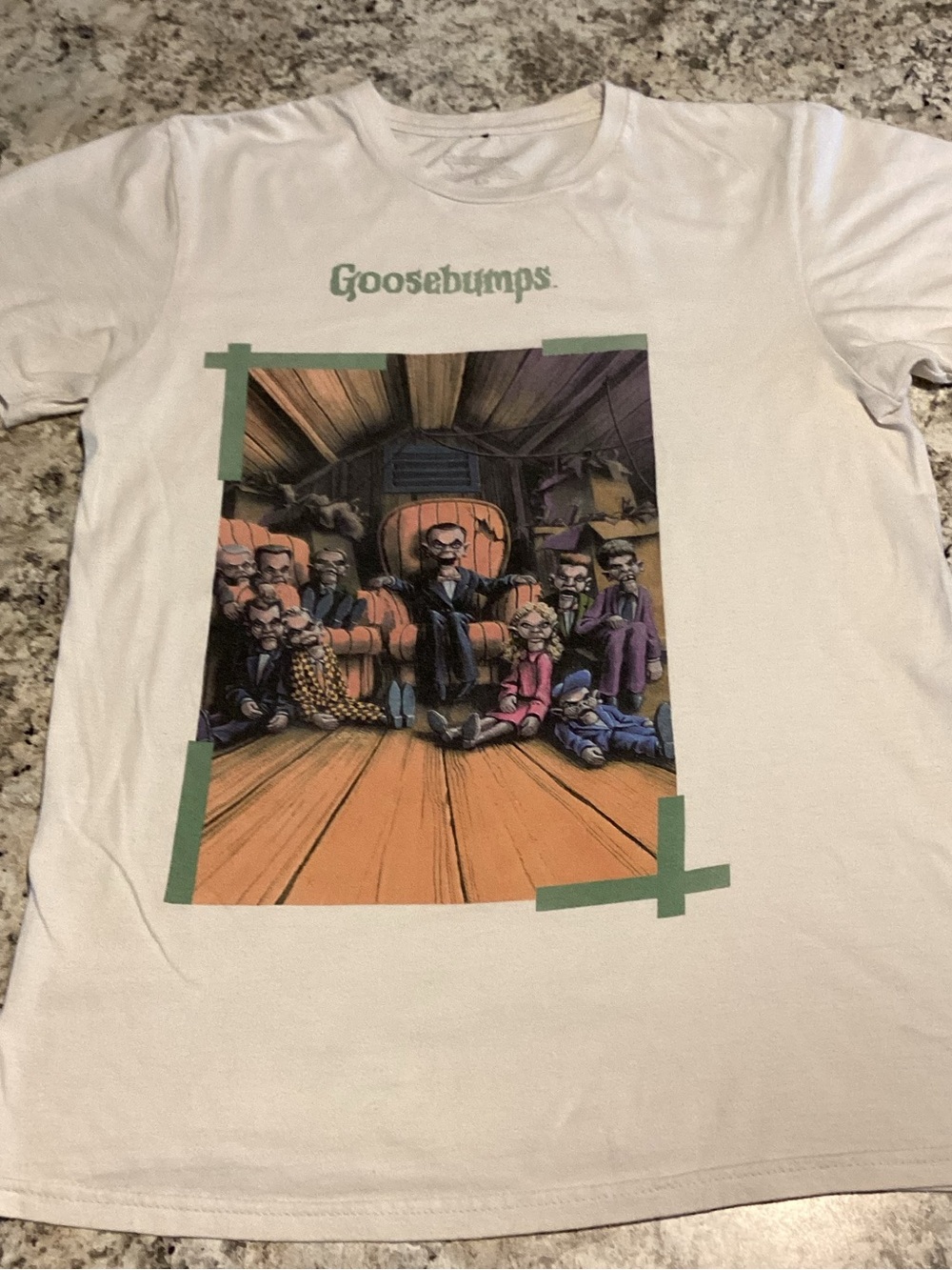 Cream Color Graphic T-Shirt - Men’s Crew Neck